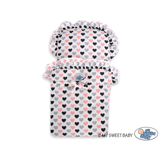 Wooden Doll Stroller Gray-White -767