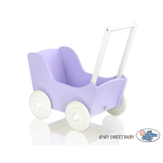 Wooden Doll Stroller Lilac