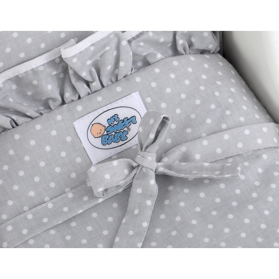 Wooden pram White with Gray -535