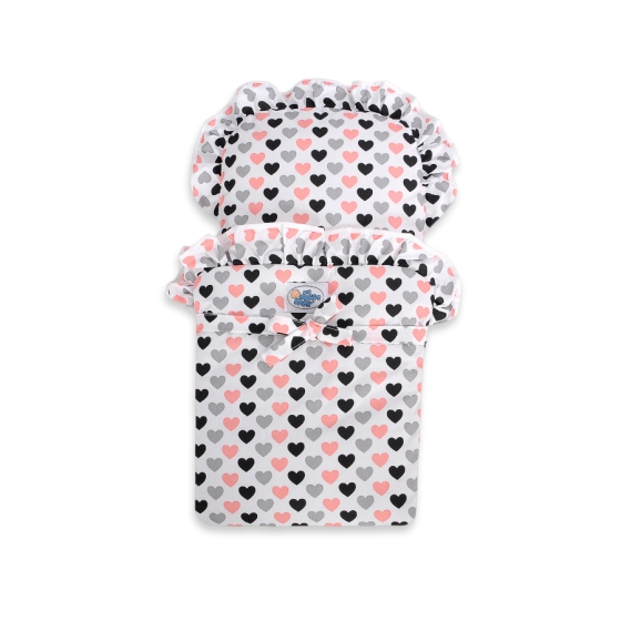 Wooden pram White with Gray -767