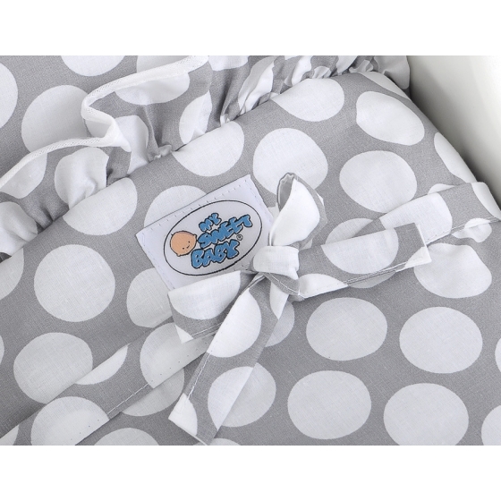 Wooden pram White with Gray -770